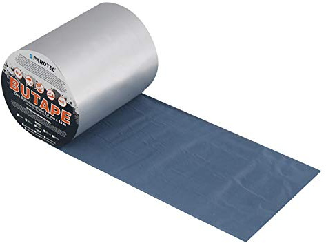 Parotec BuTape Aluminium Butylband Dachreparatur 100 mm x 10 lfm Alum. grau | Alu-Dichtband – Wasserdicht, UV- & Witterungsbeständig, starke Haftung auf vielen Untergründen – 7 Farben