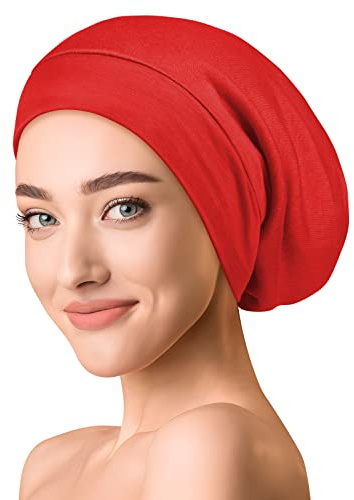 OLESILK Seidenhaube Bonnet Beanie für Tag & Nacht, Seide/Modal Unisex | Mütze & Bonnet: 100% Seide innen, Modal außen, dünn & weich. Chemo-Kopfbedeckung, Laufmütze, verstellbar.