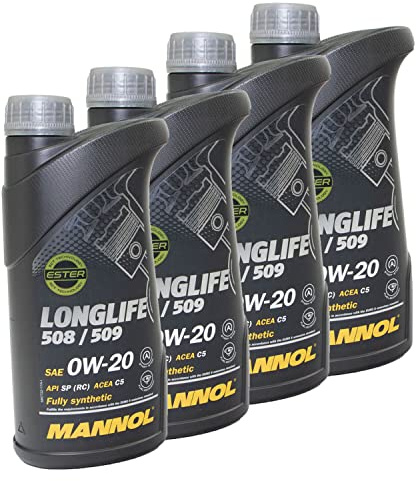 Motoröl Motor Öl MANNOL 0W-20 O.E.M. Longlife 508/509 4 X 1 Liter