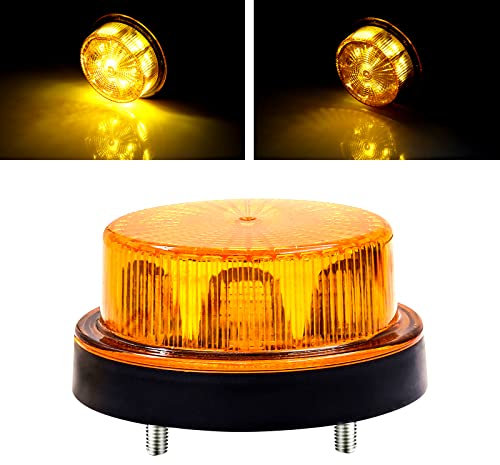 Gyrophare Stroboscopique à LED 24V, Lampe d'urgence Clignotant de Sécurité pour Camions, Tracteurs, Chariots élévateurs, Constructions d'autobus, Jaune