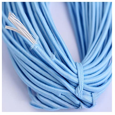 ZZSRJ Banda de elástica de 2 mm de Cuerda elástica de la Cuerda elástica Correo de Goma de Goma Cordera de Cuerda con Cuentas de Cuerda for Ropa de Coser (Color : 19, Width : 2mm)