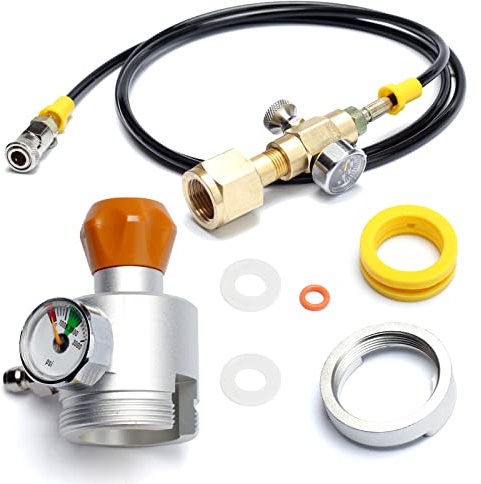 Soda filling co2 adapter refill adapter quick connect Pressure gauge with soda maker accessories with horse connecting soda terra art duo quick connect 60l co2 cylinder(pink) and large co2 cga320 tank