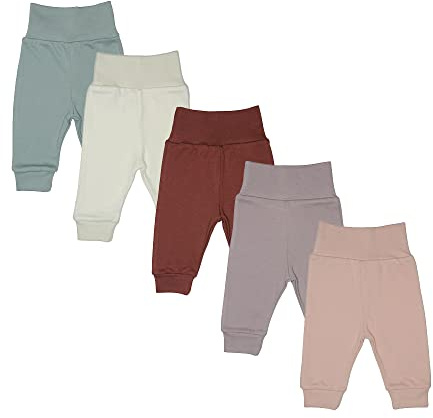 MEA BABY Unisex Baby Hose aus 100% Baumwolle im 5er Pack