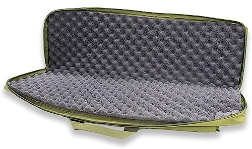 Rifle Futteral, Gepolstert Waffenfutteral,Gewehrtasche, Mit Eibaumwolle gefütterte Waffentasche, für Luftgewehr Flinte Waffenkoffer die Jagd Green,85CM