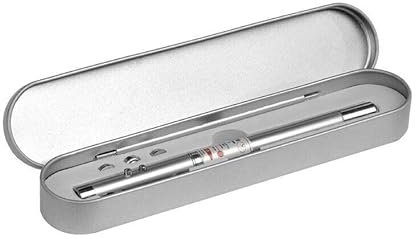 Generisch 4 in 1 Multifunktions-Kugelschreiber mit Pointer Stift Kuli silber Ser POINTER