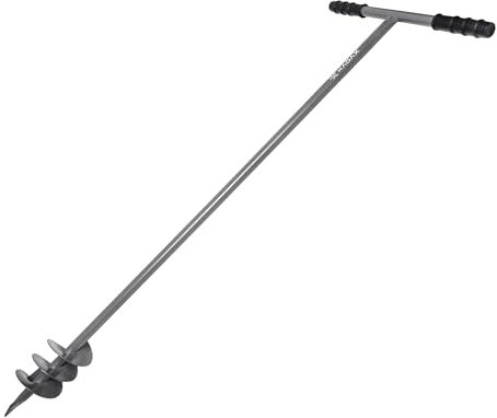 KADAX Erdlochbohrer für Einpflanzen von Bäumen, T-förmiger Handerdbohrer für Gartenarbeit, Gartenbohrer für Zaunpfosten, Pflanzbohrer mit Handgriff (Ø 110 mm)