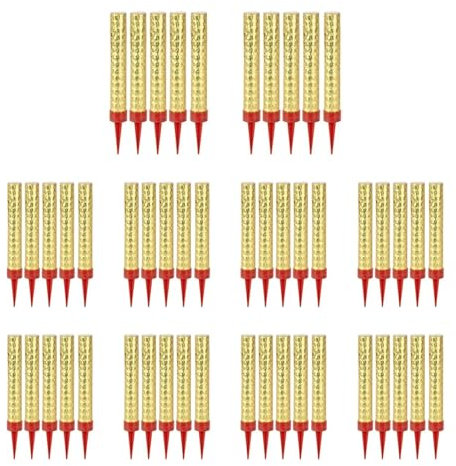 10 x 5 pk Ice Sparkling Fountain Candles (Packs of 5) - 50 Total.