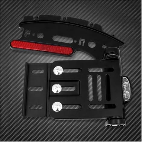 DEHIWI Kennzeichenhalter Motorrad Zusammenklappbare Klappbare Seitliche Nummernschildhalterung Für Harley Sportster XL 883 Super Low Forty Eight 2004–2021