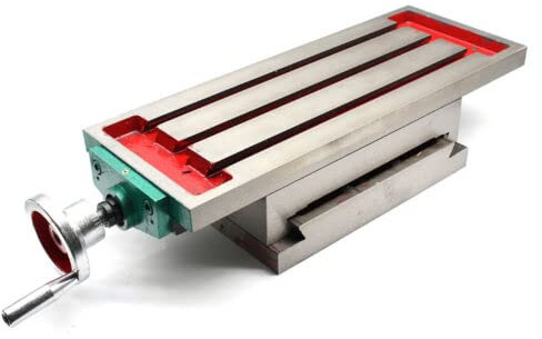 2Achse Kreuztisch FräStisch Bohrtisch Schraubstock Koordinatentisch Maschinenschraubstock Aus Gusseisen Arbeitsitsch FüR Werkbank Bohrmaschinen Arbeitstisch Werkstatt FräSmaschinen 450 * 170Mm