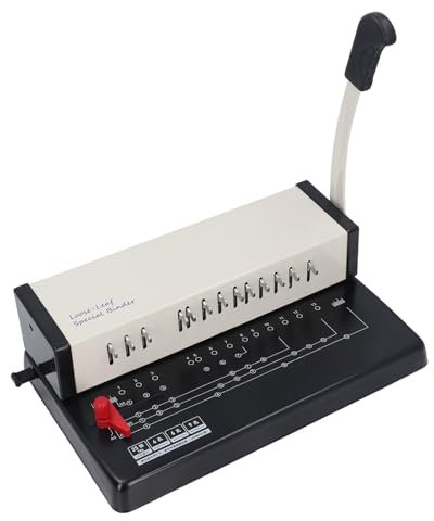 Bindemaschine, Buchbindemaschine A4, 13 runde Löcher, manuelle Bindemaschine mit Kamm, Briefformat, Papier A4, A5