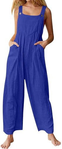 Generisch 90Er Jahre Outfit Damen Latzhose Kinder Jumpsuits für Damen Damen Jumpsuit Arbeitshose Damen Winter Overall Damen Kuschelig Latzrock Damen Arbeitslatzhose Latzhosen für Damen Blau 2XL