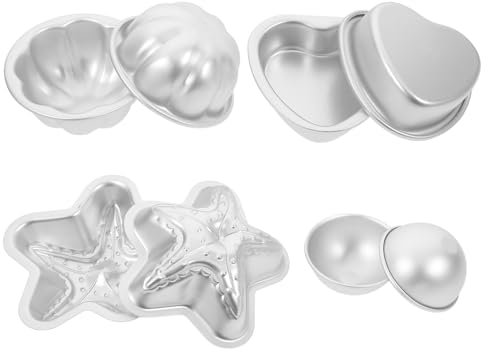 STOBAZA 4paare Aluminiumlegierung Badseife Formen Vielseitige Seifen Und Badebomben-malwerkzeuge Für Und Einfache Handhabung Und Zeitsparendes Entformen