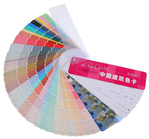 SHINEOFI Set Di Schede Campione Colore Per Vernici Con 258 Colori, Strumento Di Abbinamento Colori Standard Per Pittura Interna Ed Esterna, Campioni Di Colore Portatili e Resistenti Allo Sbiadimento