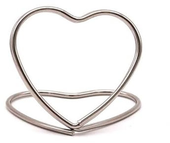 YGMNQAL Soporte Numero de Mesa 10 Piezas, portanúmeros de Mesa con Forma de corazón: portatarjetas de Metal for Bodas, cumpleaños, graduaciones, decoración y Regalos de Fiesta(Silvery 10pcs)