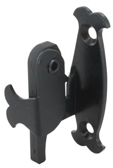 Support de Poignée d'Espagnolette - Aluminium Noir - Design Traditionnel - Gache d'Espagnolette à Visser - pour Volet Battant - Fabrication Française