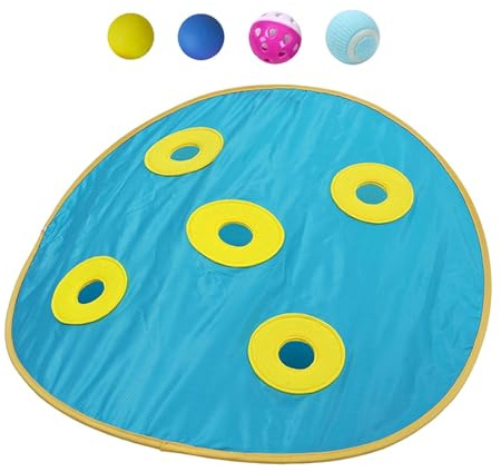 KiBcsLic Cat Toys Cover Versteckspiel Kitten Spielzeug Simulation Jagd Spielzeug Versteck Übungs Spielball Fangspiel Interaktive Katzen Spieldecke Aus Polyeste, Blau