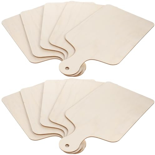 ULTECHNOVO 10 pièces Lot de Planches à Découper Bois Brut Surface Lisse sans Éclats Planches DIY pour Graffiti et Cuisine Utilisables Desserts et Fruits
