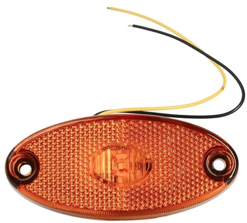 LED Begrenzungsleuchten 12V oval seitenmarkierungsleuchten 12v led für Anhänger, Transporter, IP65 wasserdichtes bernstein Seitenmarkierungslicht mit SMD Chip, 100x45x15mm, langlebige Signalbeleuchtun