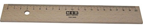 M+R Lineal Holz 20cm Buche Metalleinlage 1 Stück