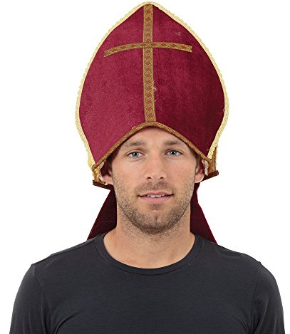 Bristol Novelty BH626 Pontifex-Hut, Herren, rot, Einheitsgröße Halloween