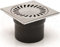 Siphon de sol vertical en acier inoxydable 150 x 150 mm DN 110 Ø 110 mm Bonde de douche Salle de bain Siphon eau de blocage 50-55 l/min Charge jusqu'à K3-300 kg
