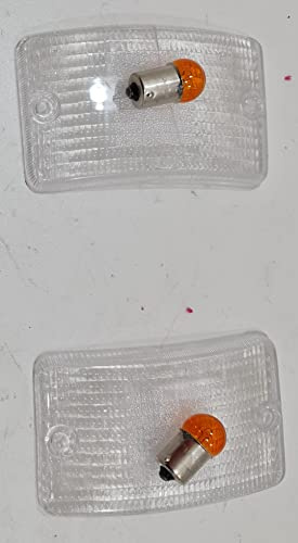 RMS COPPIA VETRI FRECCIA ANTERIORI VESP. PK XL-HP 50/125cc LAMPADINE IN OMAGGIO