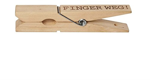 Räder 13496 P&P Holzklammer XXL Finger Weg - Birke geprägt - 22,5x2,5x5 cm