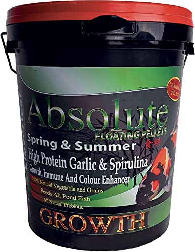 Cloverleaf Absolute Growth Floating Pellets Koi Pond Fish Food [Spring & Summer] [11KG 6mm] High Protein