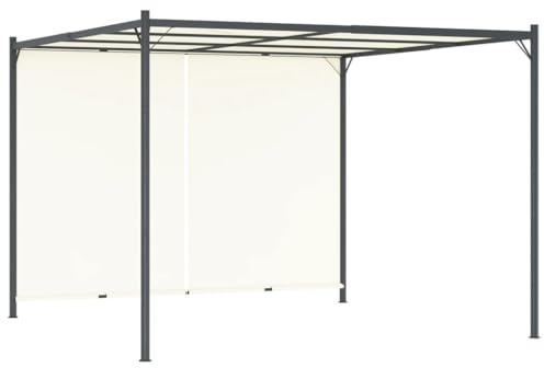 vidaXL Pergola avec Toit Réglable Jardin Terrasse Patio Extérieur Protection Contre Ombre du Soleil Résistant aux Intempéries 3x3 cm Acier