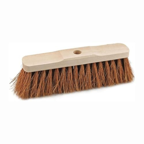 Balais coco longueur 400 mm avec trou d’emmanchement monture bois 1 pièces