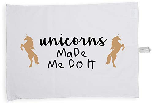 Hippowarehouse Unicorns Made Me Do It Tea Towel Eco Printed Dish Cloth Kitchen accessory 50cmx70cm 100% Cotton