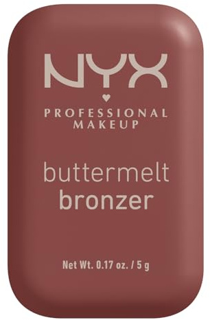NYX Professional Makeup Buttermelt Bronze Bronzer für Gesicht und Körper, Mit Shea Butter, Mandelbutter & Mangobutter, Für eine sonnengeküsste Bräune, Farbe: Butta Dayz, 1 x 5 g