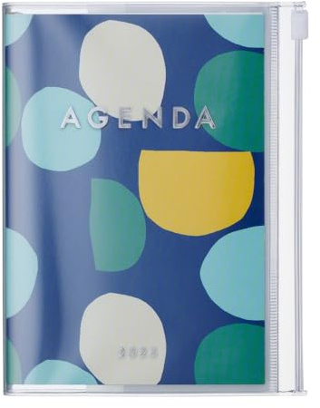 MARK'S 2024/2025 Taschenkalender A6 vertikal, Dots, Navy: Von September 2024 bis Dezember 2025