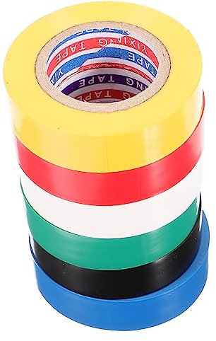 OKUMEYR 6 Rollen Pvc-isolierbänder Bänder Zum Umwickeln Von Kabelbaum-klebebändern Farbige Isolierbänder Für Elektrische Reparaturen Und Bündelung