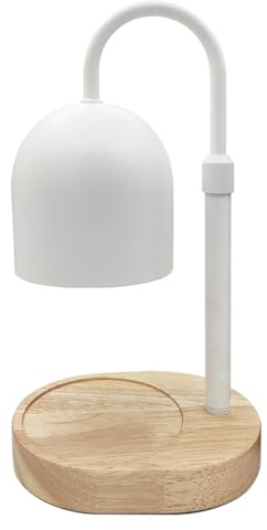 Sharplace Kerzenwärmer Lampe mit 2 Glühbirnen, Wachswärmer Duftlampe, Duftlampe für Kerzen in Gläsern, elektrischer Kerzenwärmer Tischdekoration für Schlafzimmer Yoga SPA, Weiß