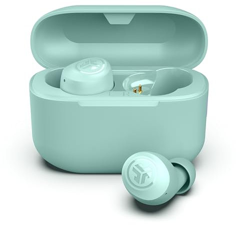 JLab Go Air Pop+ True Wireless Earbuds, In Ear Headphones, Bluetooth Earphones, 35H Playtime Ear Buds, Bluetooth Earbuds with Microphone, USB-C Charging Case, Dual Connect, EQ3 Sound, Mint Green
