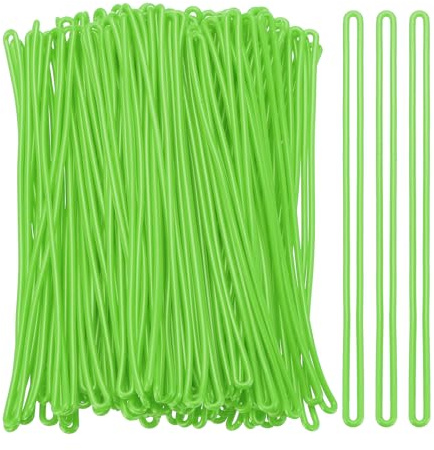 PATIKIL 100Stk PVC für Ausweis Taschen Koffer Etikett Verschlüsse Grün