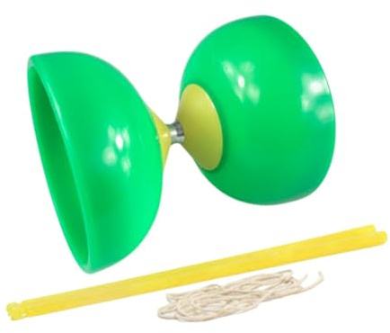 Luwecf Ensemble de Diabolo Chinois pour Pratique et Loisirs en Famille, Vert