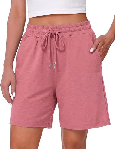 Litherday Pantalón Deportivo Mujer Corto Verano Shorts Pantalones Chandal Casuales Cintura Alta con Bolsillos Yoga Jogging Fitness