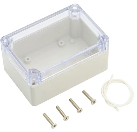 LeMotech IP65 Abzweigdose aus ABS Kunststoff - Wasserdicht & staubdicht - Mit transparentem Klarsichtdeckel - Für Innen-/Außenbereich (100x68x50mm)