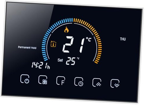 Holibanna Heimthermostat Digitalthermostat Smart-heimthermostat Fußbodentemperaturregler Thermostat Für Zuhause Mit LCD-Bildschirm Und Touch-Taste Für Einfache Installation Und