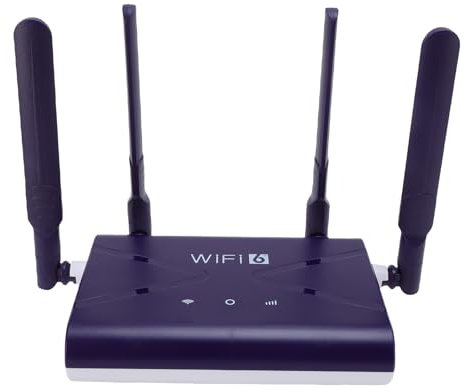 ASHATA WiFi Router 4G LTE Desbloqueado con Ranura de Tarjeta SIM, 300Mbps WiFi, 5G CPE LTE, Conecta hasta 32 Dispositivos, 4 Antenas, para PC Portátil de Teléfono