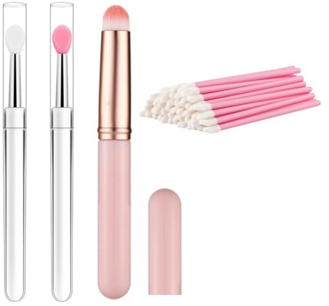 GHPKOTW 33pc Pennelli Morbidi per Labbra, Applicatori in Silicone, per labbra applicatori, per labbra per la cura delle labbra, Ideali per Rossetto e Cosmetici