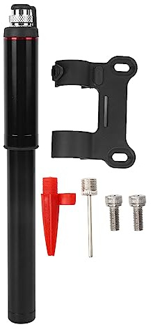 ANKROYU Bomba de bicicleta portátil de alta presión inflator con barómetro de aluminio preciso Cuerpo de tubo de aluminio para los entusiastas del aire en bicicleta 22 cm 213g