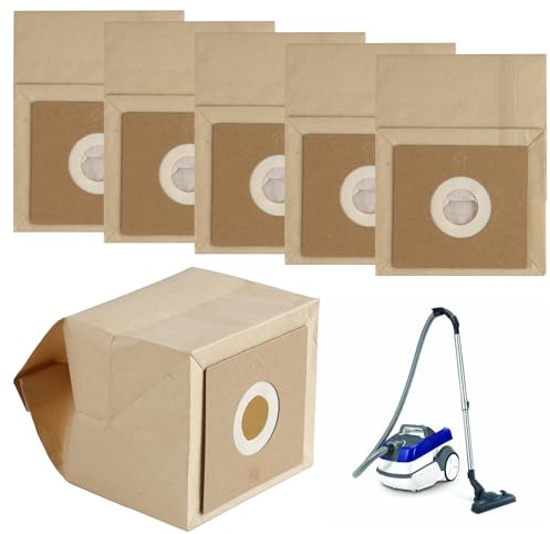 5 PCS Vacuum Cleaner Dust Bags, Durable Paper Dust Bags for Bush Argos Model VCB35B15C1J7W-70 VYTRONIX RBC02 BC-402 BC-501, Replacement Vacuums Cleaner Storage Bag Vacuum Cleaner Accessories