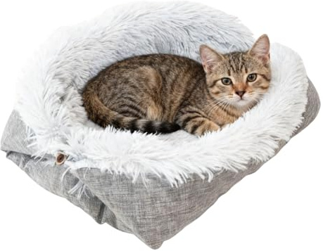 Självvärmande Kattbosäng - Mjuk, Tvättbar Husdjurstillbehör, Mysigt Inomhuskatthus, Bekvämt Material Med Värmeisolering | Perfekt Sovplats Vinterresor, Bil,