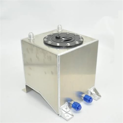 10 liters bränsleöverspänningstank Swirl Pot System Bensindunkar i legering av aluminium Servostyrningsolja Behållare(A style Silver)