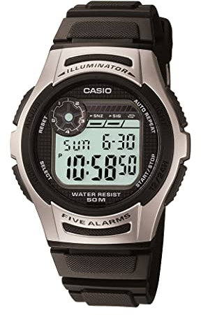 Casio Men's Digital Japanese Quartz Watch with Resin Strap W-213-1AV