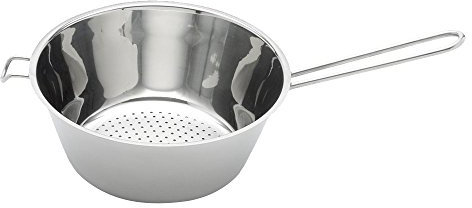 Weis Blanchiersieb mit Griff aus Edelstahl in der Farbe Silber, Maße: 39cm x 22cm x 10cm, 11820