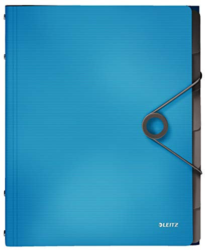 Leitz 45691030 Solid Ordnungsmappe PP A4, 6 Fächer, hellblau